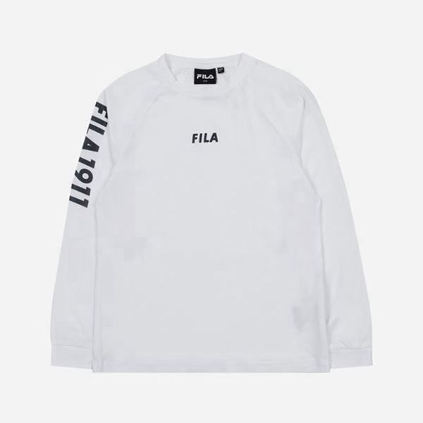 Fila Tričká Detske Biele - Aurora Crew Neck L/S Vypredaj - Slovakia 97265-YCQK